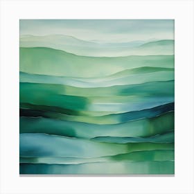 Green Valleys Canvas Print