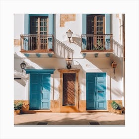 Spanish Aesthetic House Summer Photography Canvas Print