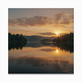 Sunrise Over Loch Ryan Canvas Print