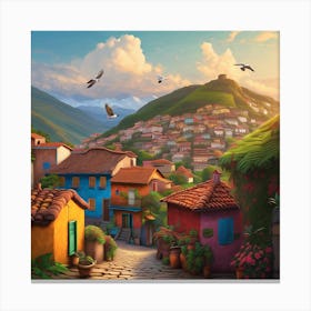 Colorful Village Canvas Print