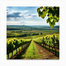 Countryside Wine Heaven Vine Green Nature Rheinland Grape Grower Eifel Spring Vinery Blan Canvas Print