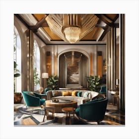 Hotel Lobby Canvas Print