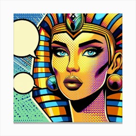 Pop Egyptian Rania Flame Canvas Print