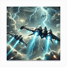 Stratospheric Strikers Lightning Projectors Canvas Print