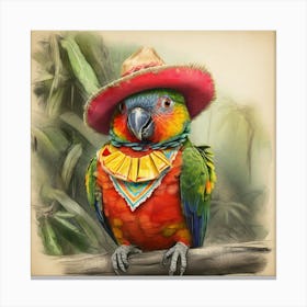 Mexican Parrot 1 Canvas Print