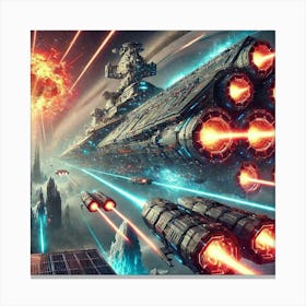 A Futuristic Sci Fi Scene Showcasing The Ecliptic Canvas Print