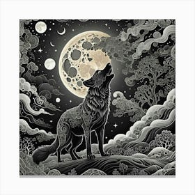 Howling Wolf Canvas Print