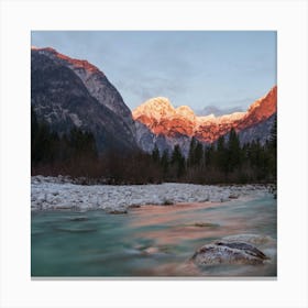 Sunset In The Alps Canvas Print