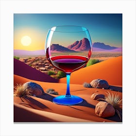 Wine Glass In The Desert 6 Canvas Print