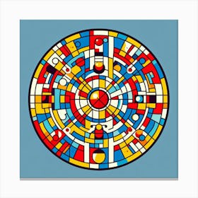 Stained Glass Circle Canvas Print