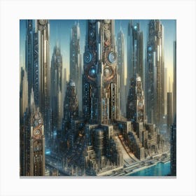 Futuristic City 58 Canvas Print