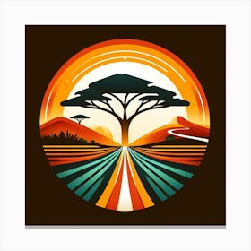 African Sunset Canvas Print