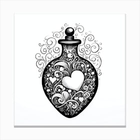 Heart In A Bottle 2 Canvas Print