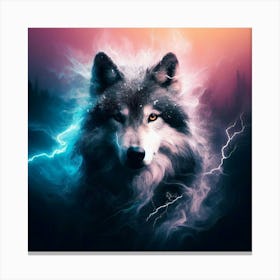 Lightning Wolf by dee Canvas Print