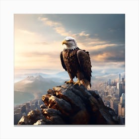 Eagle In The Sky Canvas Print