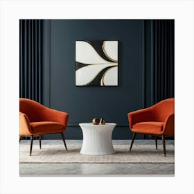 Abstract Art Piece Capturing The Essence Of A Symphony Curves Flowing Dynamic And Elegant In Form Canvas Print