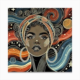 Etheryn Celestial Portrait Canvas Print