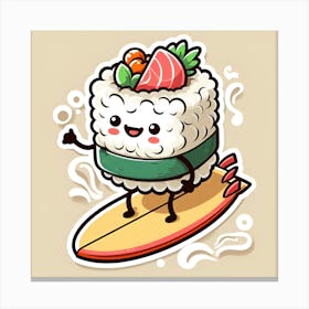 Kawaii Sushi Canvas Print