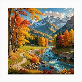 Autumn In The Mountains 4 Canvas Print