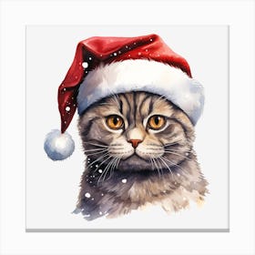 Santa Cat 6 Canvas Print