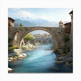 Bridge Over A River 2 Canvas Print