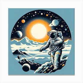 Astronaut In Space 3 Canvas Print