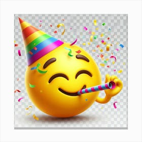 Happy Birthday Emoji 3 Canvas Print