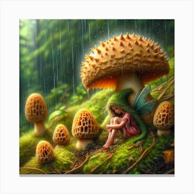 Fairy In The Rain 4 Canvas Print