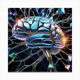 Brain With Broken Glass Canvas Print