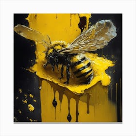 yellow Bee Canvas Print