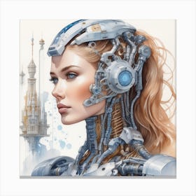 Robot Girl 12 Canvas Print