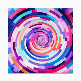 Abstract Colorful Spiral Background Canvas Print