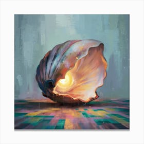 Shell With A Light Canvas Print