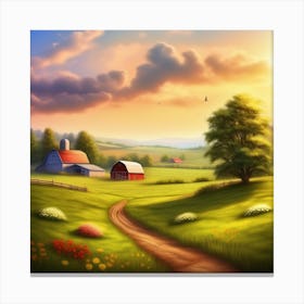 Farm Landscape 21 Canvas Print