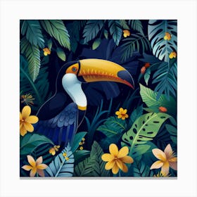 Toucan In The Jungle 11 Canvas Print