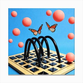 Butterfly Chess Canvas Print