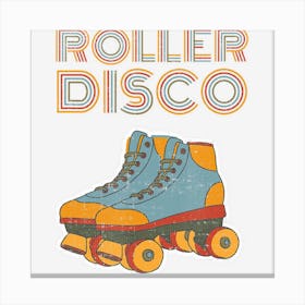 Cool Roller Disco Retro Party 70s And 80s Canvas Print