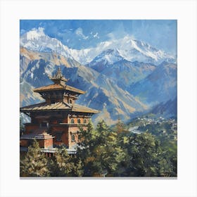 Nepali Pagoda Canvas Print