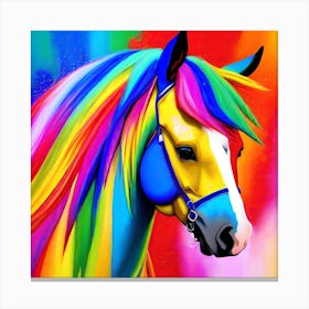 Rainbow Horse Canvas Print