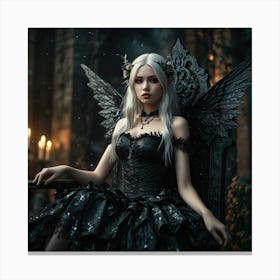 Black Fairy Canvas Print