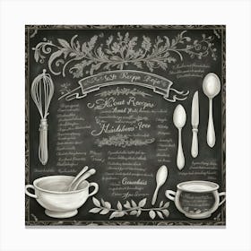 Chalkboard Kitchen Canvas Print