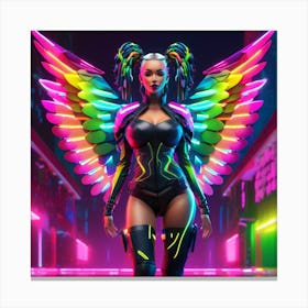 Neon Angel 30 Canvas Print