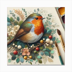 Bird Robin 3 Canvas Print