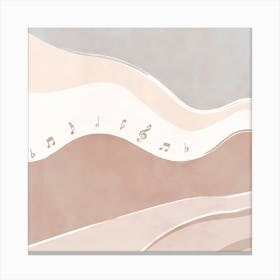 Vintage Abstract Music Canvas Print