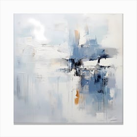 Azure Ambiance: Abstract Brushstrokes in Shades of Blue Canvas Print