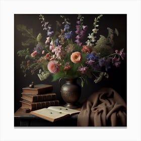 Golden Age Floral Still-life 2.0 5 Canvas Print