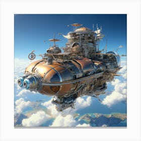 Spaceship In The Sky 1 Canvas Print