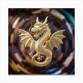 Dragon On A Colorful Background Canvas Print