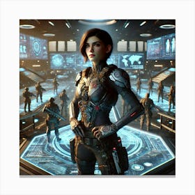 Zoya Nightshade Leader Of The Raven Guard Canvas Print