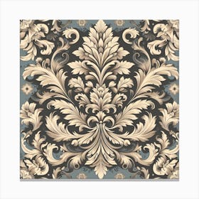 Damask style Canvas Print